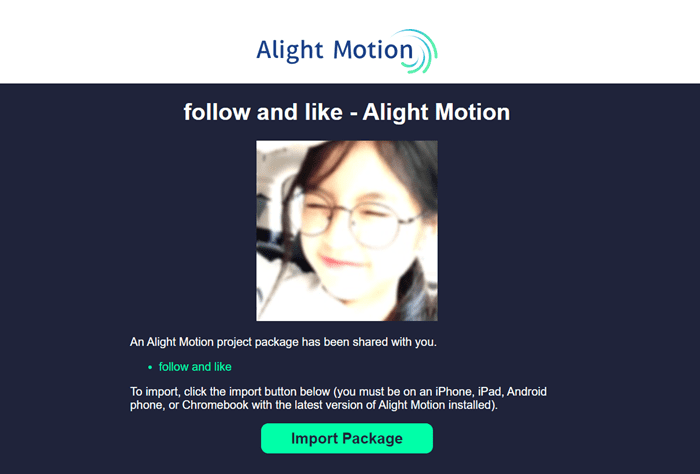 preset alight motion