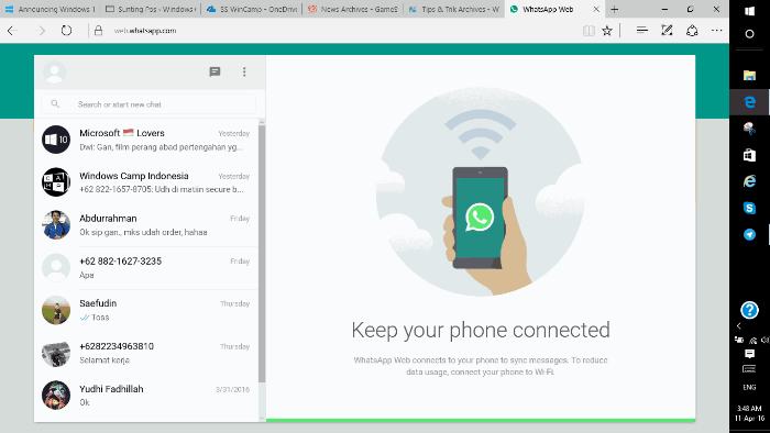 Cara Memulai Percakapan di WhatsApp for PC
