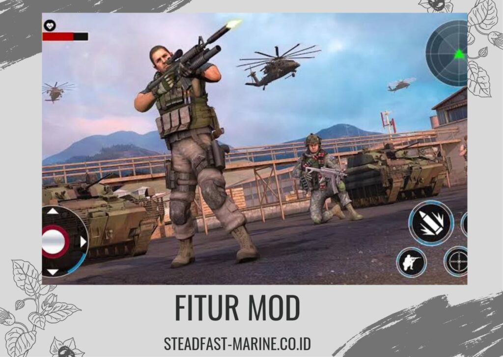 Fitur-fitur Game Tentara Commando Offline Mod Apk
